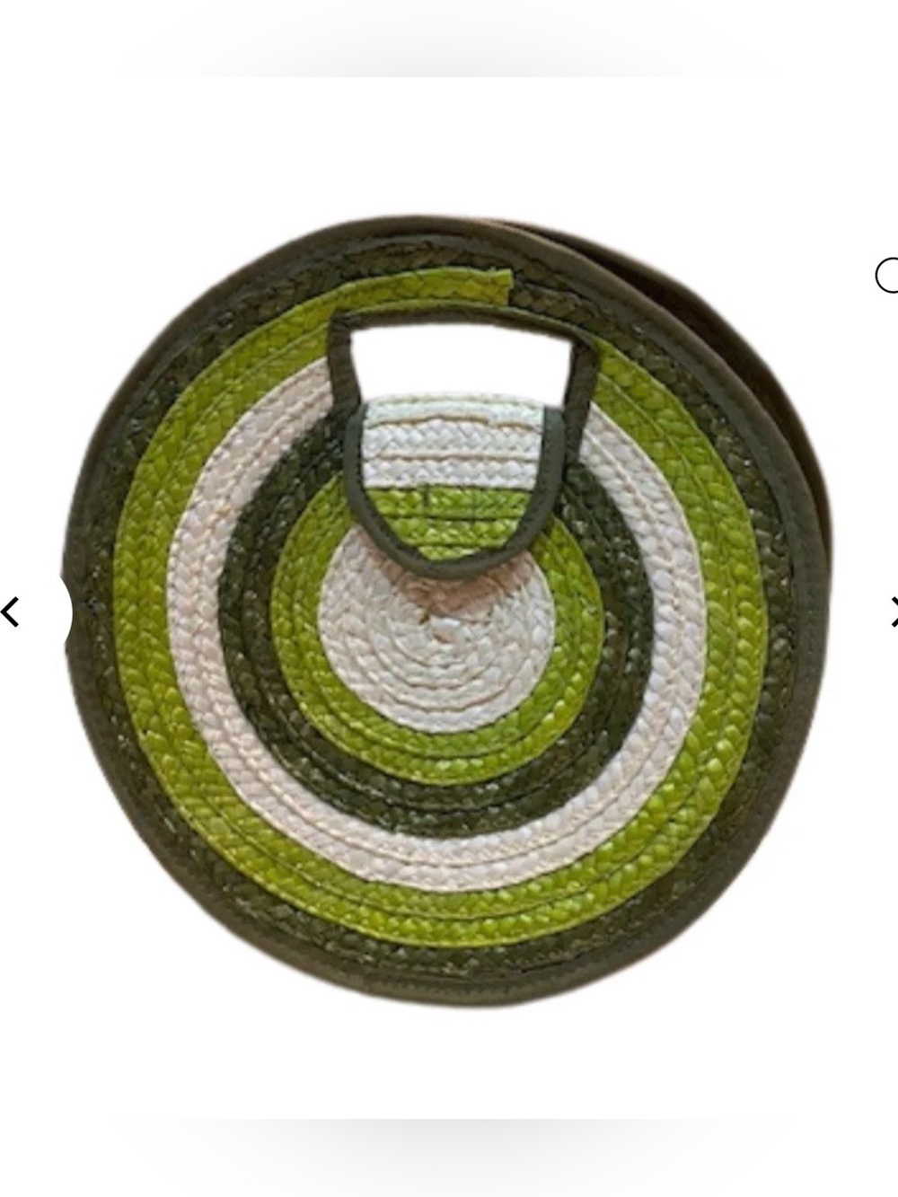 Retro 1940s Style Purse | woven | multi green | target | stripes | 40s 50s